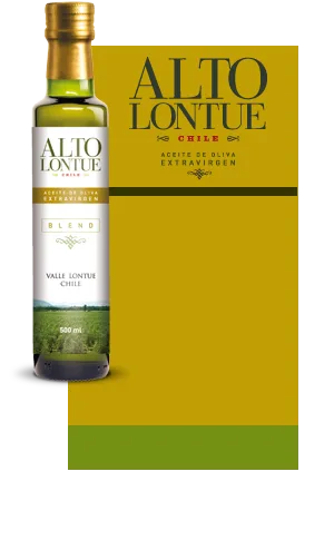 Botella de aceite de oliva Alto Lontué Extra Virgen, línea de Don Rafael