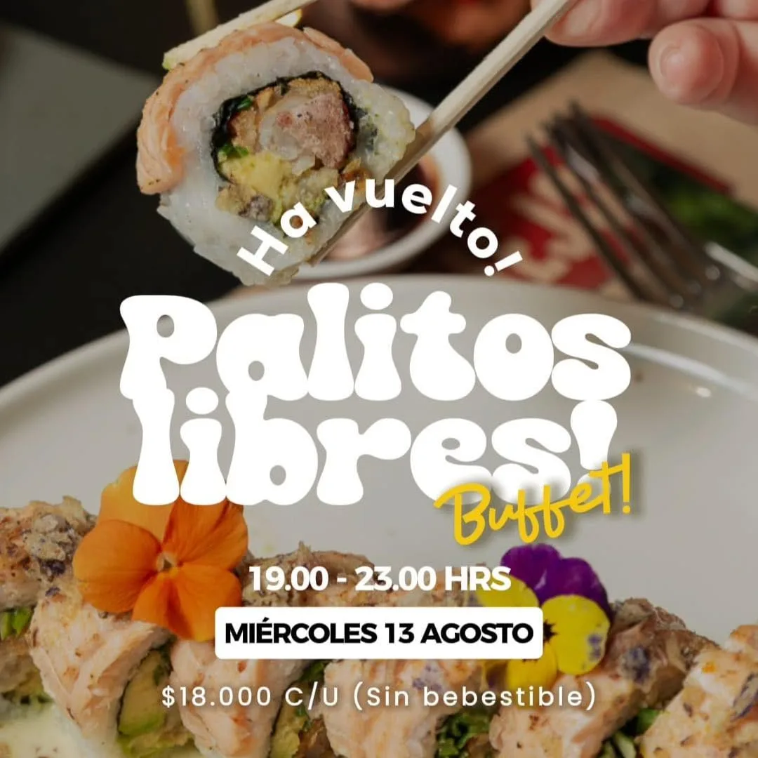Afiche real de Andö: palitos libres de sushi los miércoles a $18.000