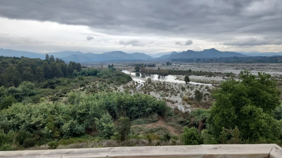 Valle del río Maule en el sector Queri donde opera la planta de áridos