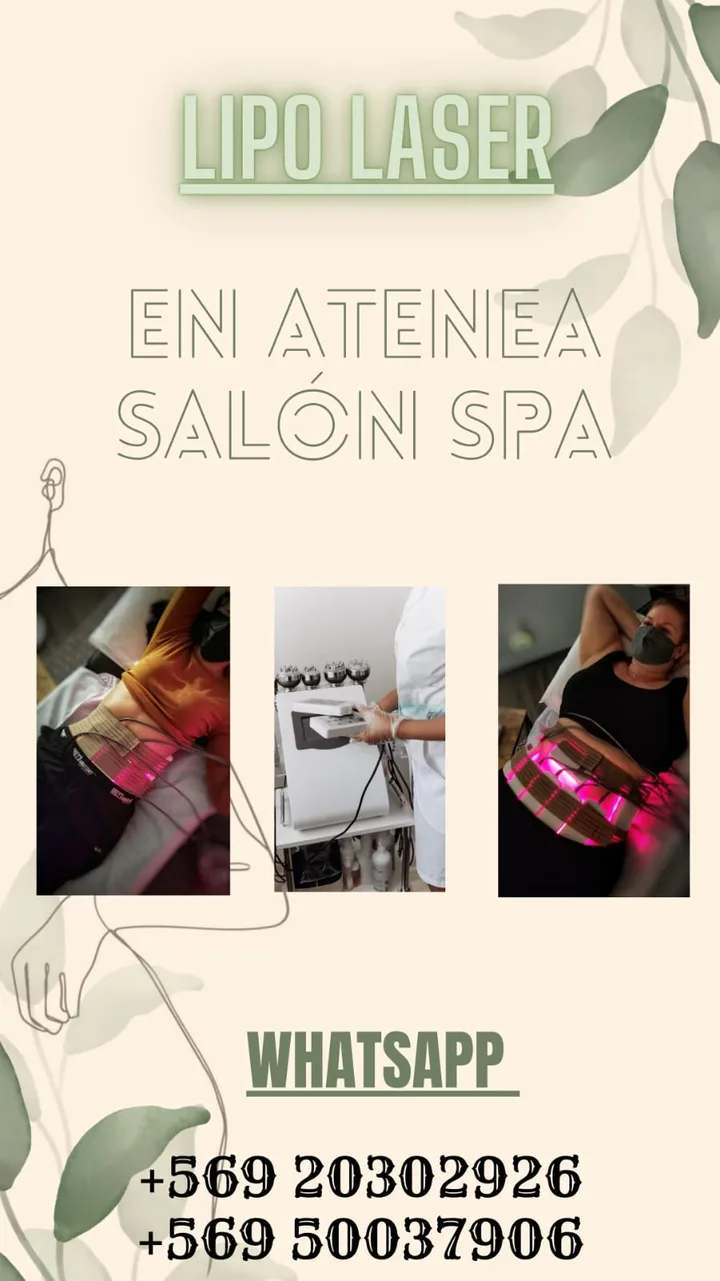 Afiche de lipo láser del salón: 10 sesiones por $199.990, una zona a elección