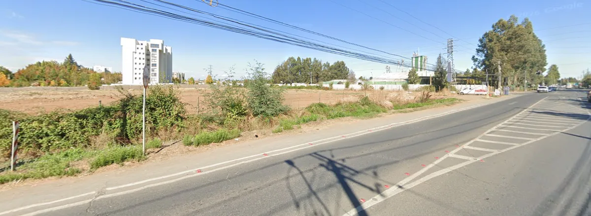 Vista real del sector de Camino Las Rastras km 8, Talca, según Street View de Google