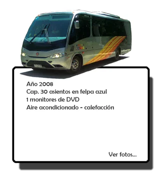 Bus de Buses Villar con asientos reclinables, aire acondicionado y equipo de audio