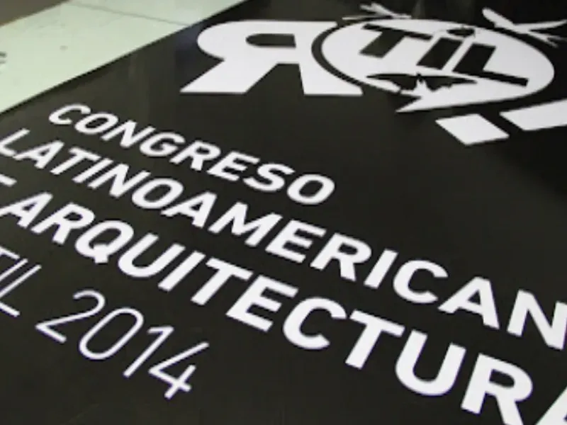 Backdrop impreso para el Congreso Latinoamericano de Arquitectura 2014