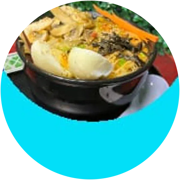 Bowl de ramen casero con huevo y verduras