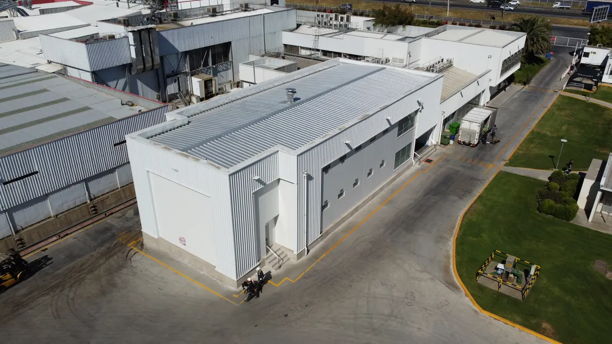 Planta industrial construida por CONEQUIP vista desde drone