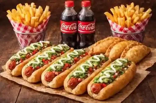Combo de Donde Alex: completo con papas fritas y bebida