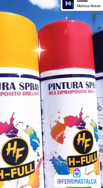 Pinturas en aerosol H-Full en una repisa de FerriMas