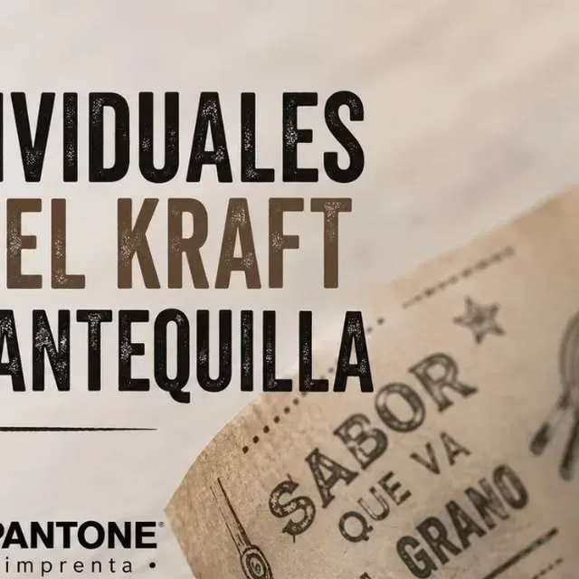 Individuales de papel kraft con impresión tipográfica
