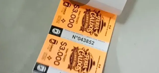 Tickets numerados impresos para la Feria de Caldos de Curicó