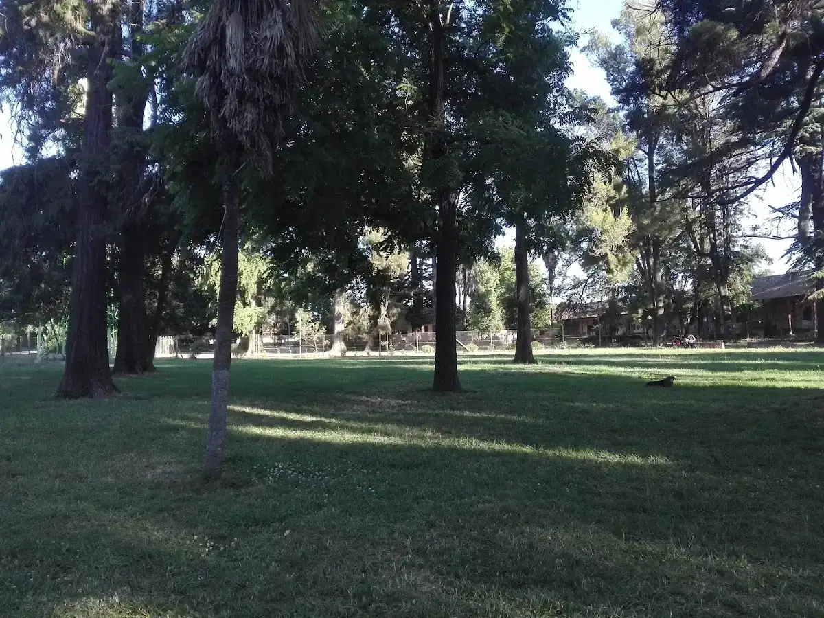 Plaza con árboles y quincho en los alrededores del jardín, en San Clemente