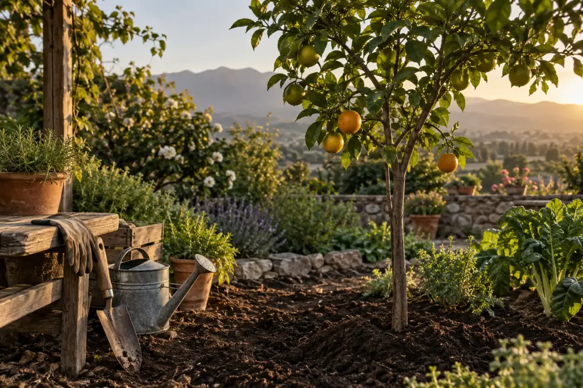 Frutales, aromáticas y huerto