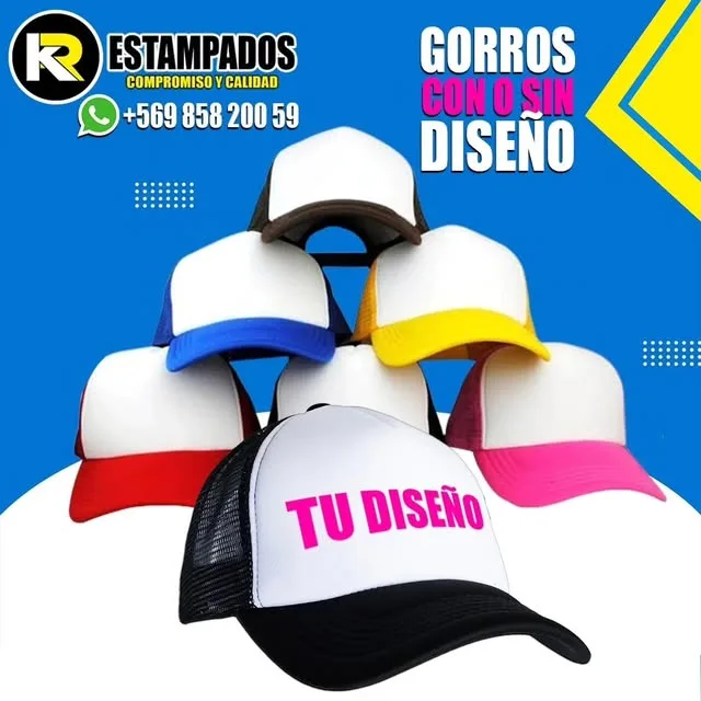 Gorras trucker estampadas en varios colores
