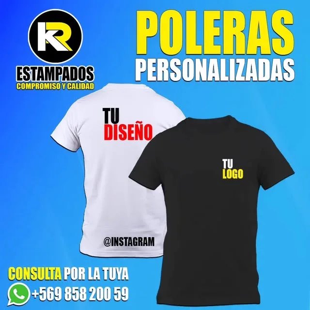 Poleras con diseño propio frente y espalda