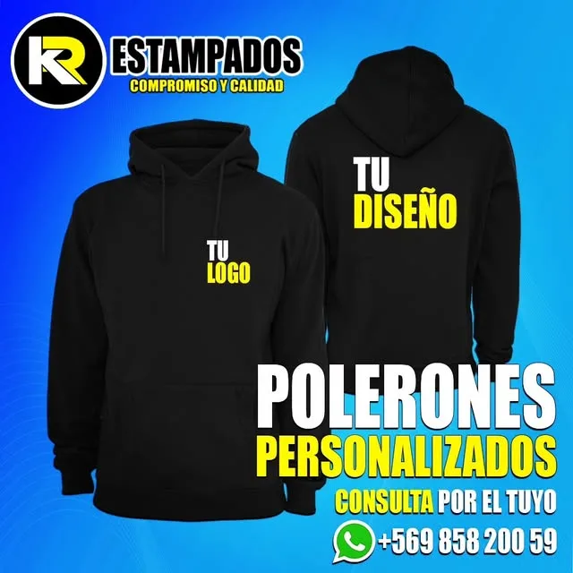 Polerones negros personalizados