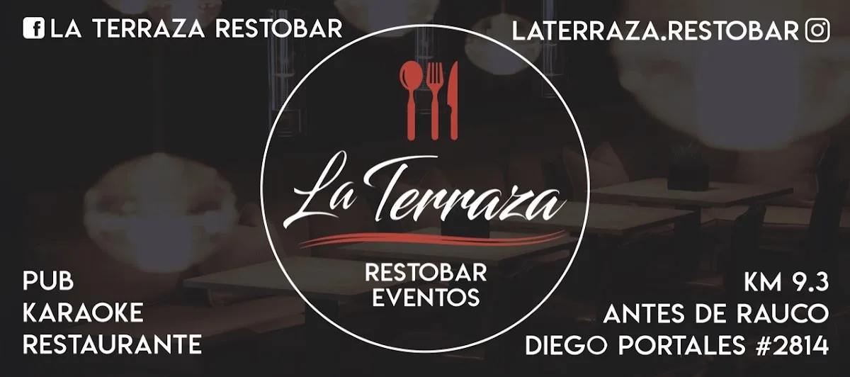 Logo de La Terraza Restobar Rauco: pub, karaoke y restaurante