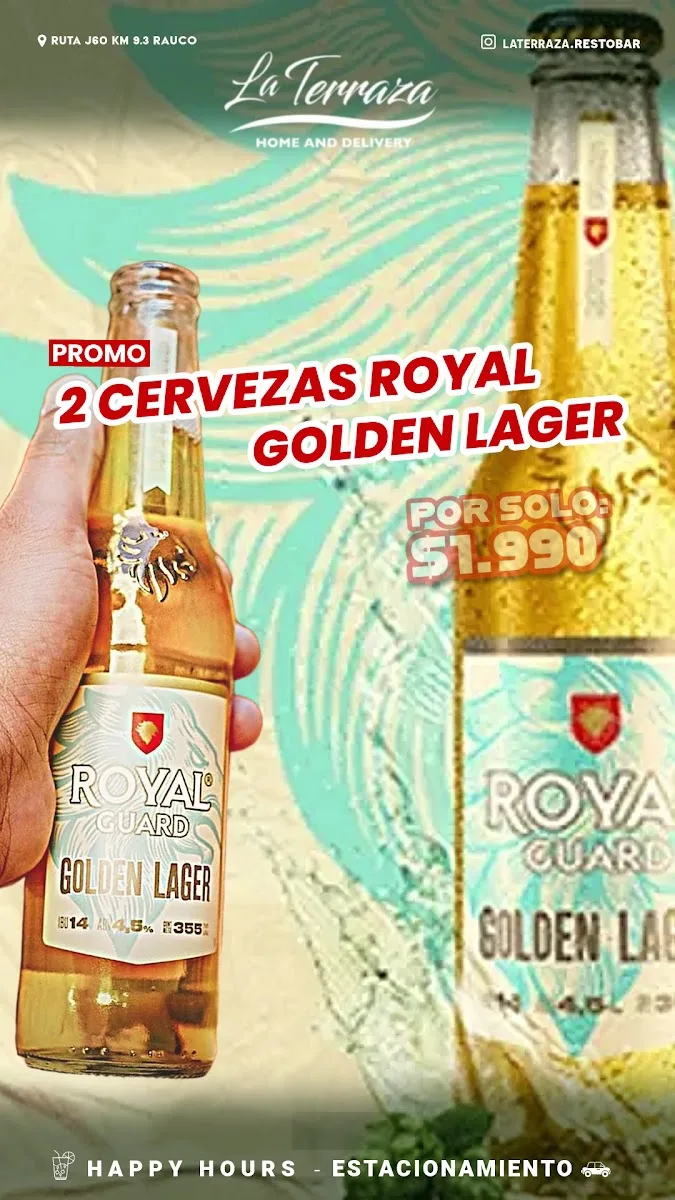 Flyer de la promo de cervezas de La Terraza