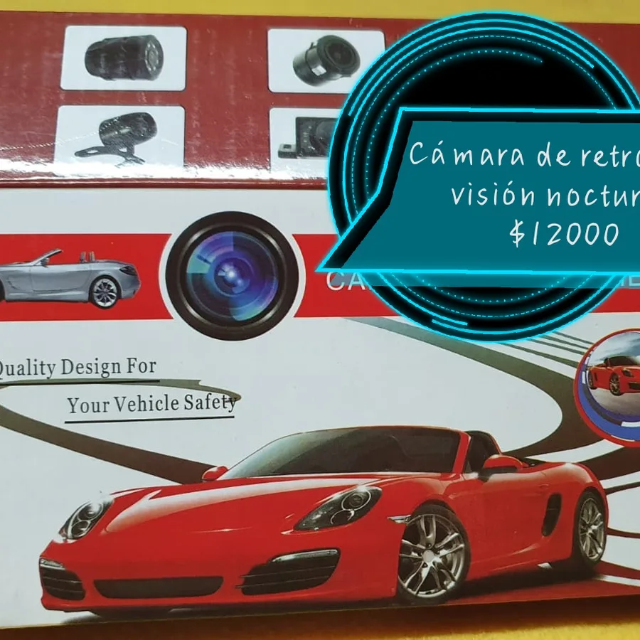 Kit de cámara de retroceso con visión nocturna en su caja