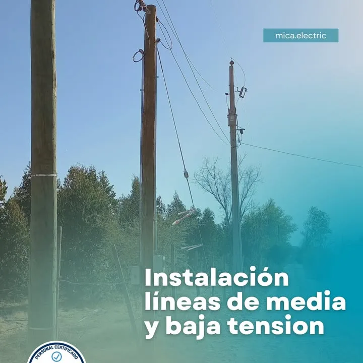 Instalación de líneas de media y baja tensión