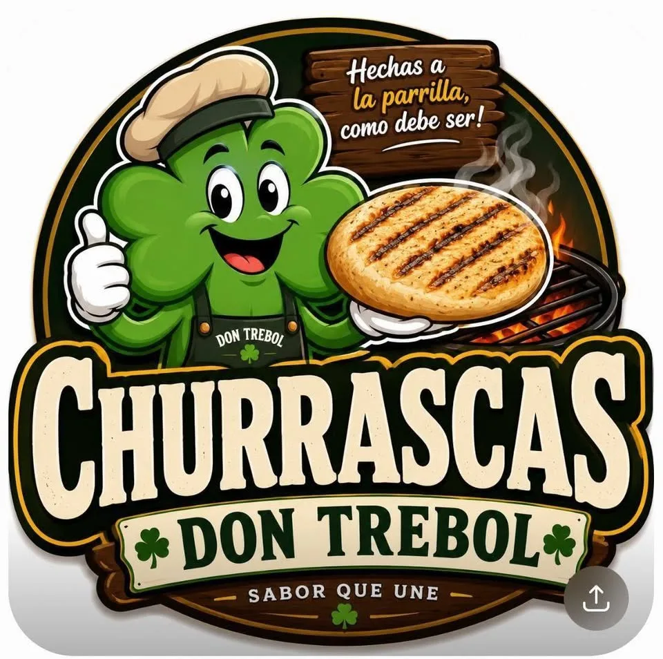 Logo de Churrascas Don Trébol, la marca propia del minimarket