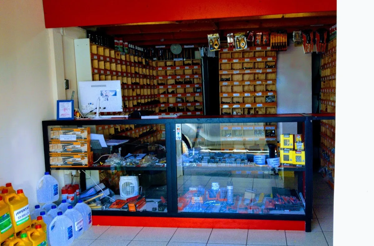 Interior de Moli Pernos: pared completa de cajones con pernos y tornillos ordenados por tipo