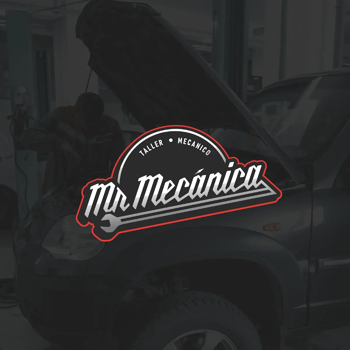 Logo de MR Mecánica, taller mecánico