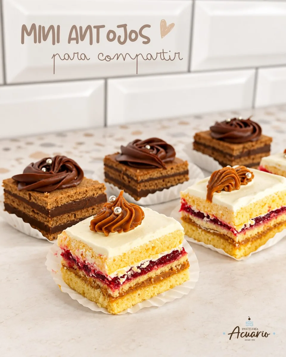 Mini antojos variados para compartir de Pastelería Acuario