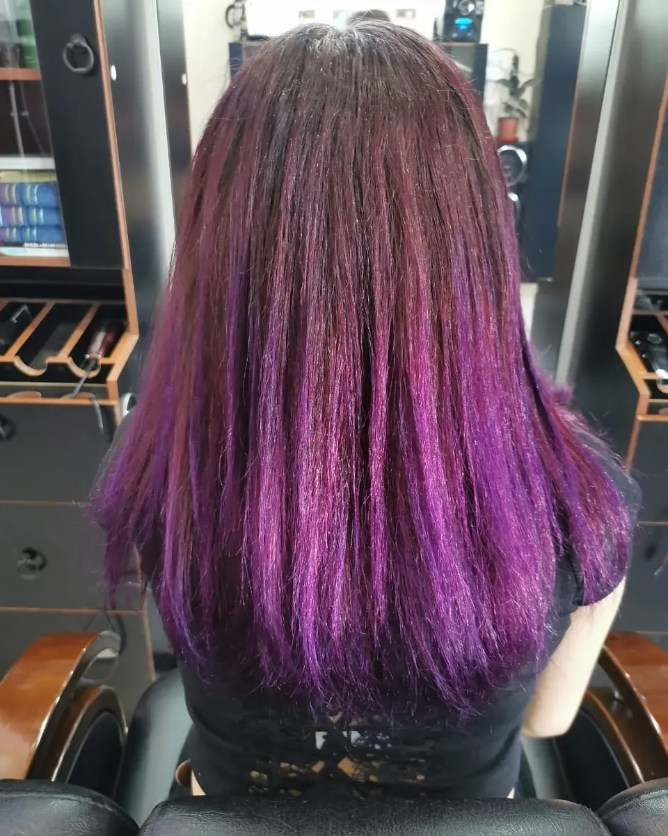 Tintura morada de fantasía terminada