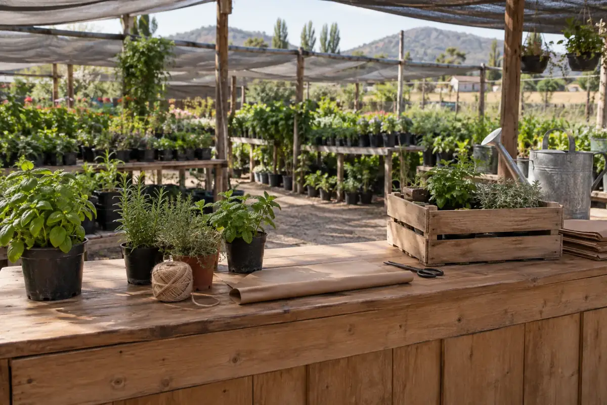 Pedido armado a mano: plantas escogidas, macetero y sustrato