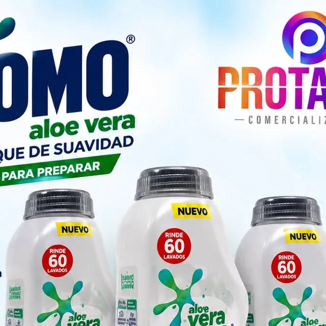 Flyer de Protalca: nuevo OMO aloe vera que rinde 60 lavados
