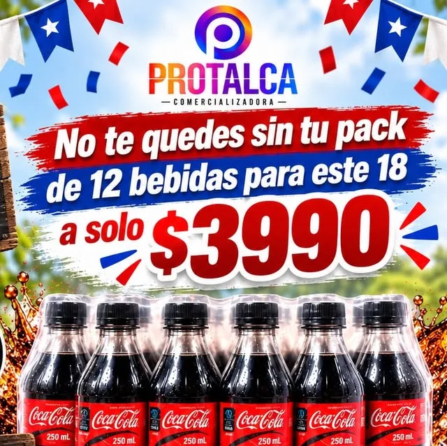 Flyer de Protalca: pack de 12 bebidas de 250 ml a $3.990