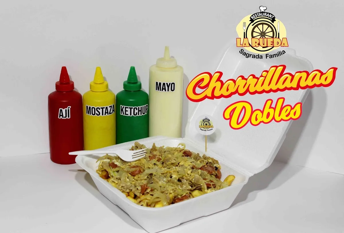 Chorrillana doble de La Rueda con su palillito de la casa