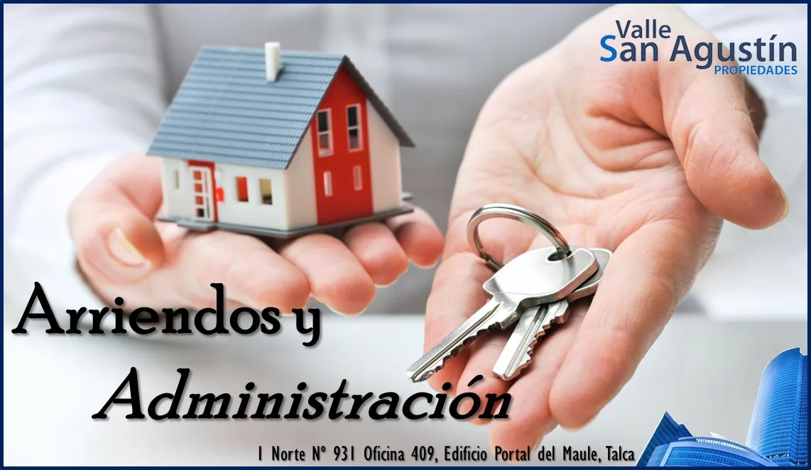 Pieza gráfica de Valle San Agustín para arriendos y administración