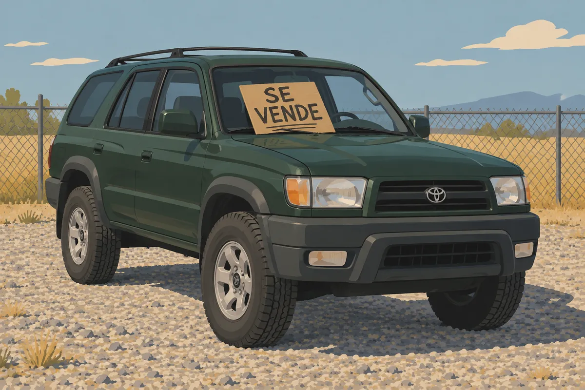 Ilustración de referencia de un suv usado en un lote