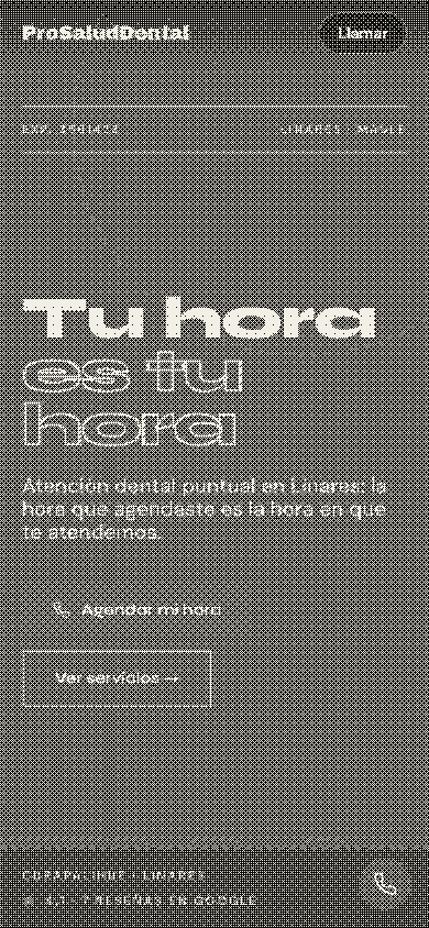 Primer pantallazo en celular del demo de Clínica ProSaludDental